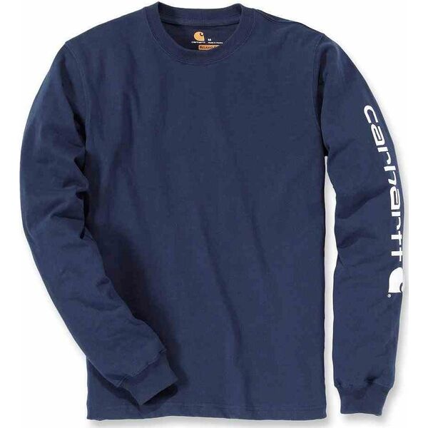 Carhartt Koszulka Carhartt Logo Long Sleeve Navy