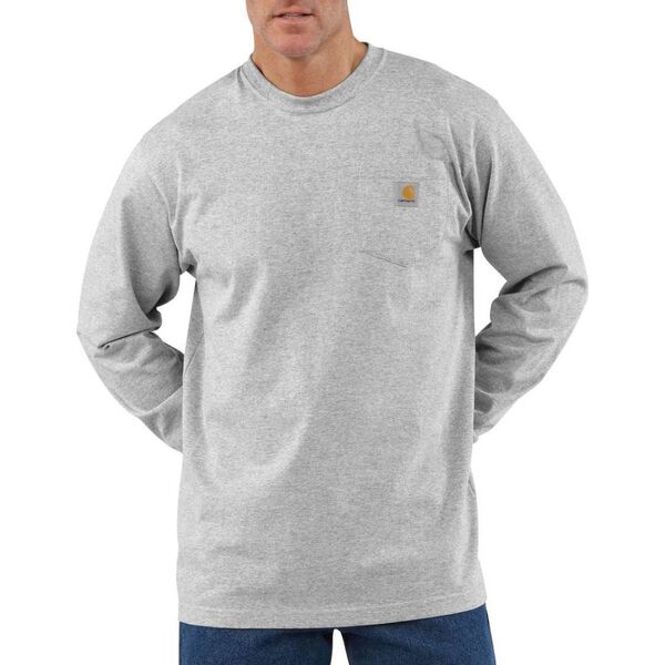 Carhartt Koszulka Carhartt Heavyweight pocket L/S H.Grey