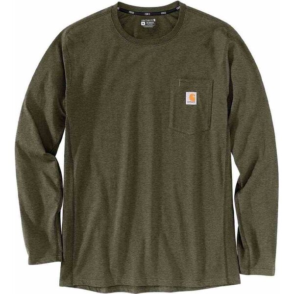 Carhartt Koszulka Carhartt Force Midweight Pocket LS Basil