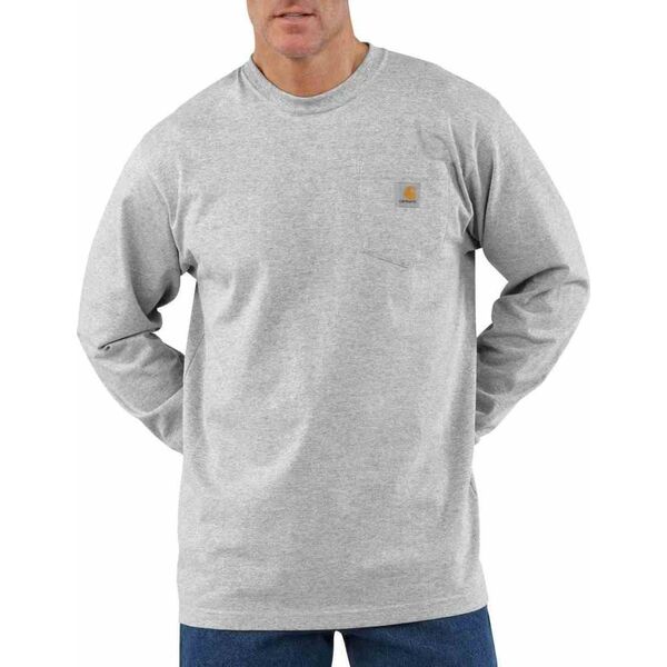 Carhartt Koszulka Carhartt Heavyweight pocket L/S H.Grey