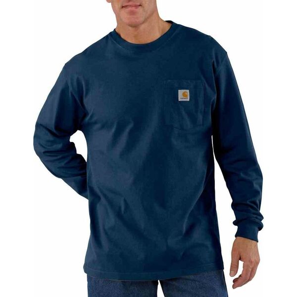 Carhartt Koszulka Carhartt Heavyweight pocket L/S Navy