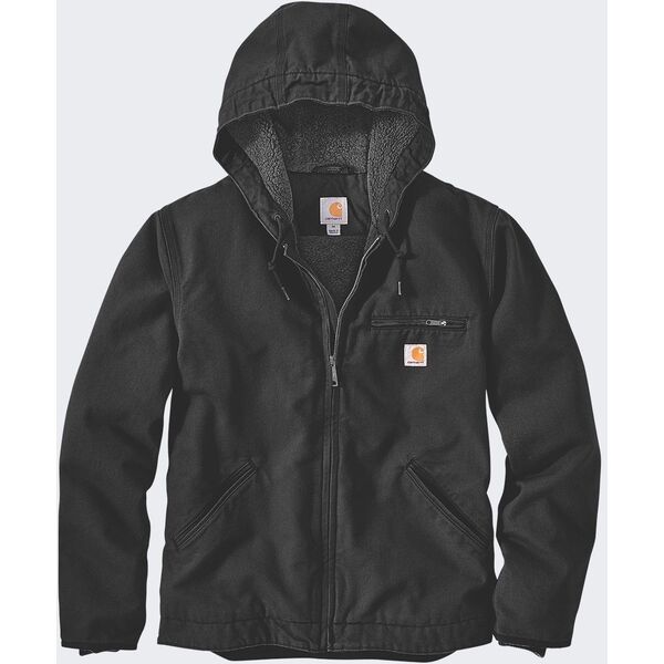 Kurtka Carhartt Washed Duck Sherpa Lined Black