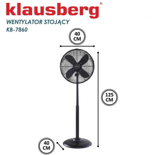 WENTYLATOR WIATRAK PODŁOGOWY KLAUSBERG KB-7860
