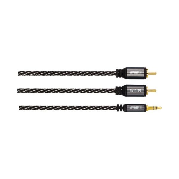 Καλώδιο Avinity 2 RCA - 3,5mm 1,5 m μαύρο/γκρι