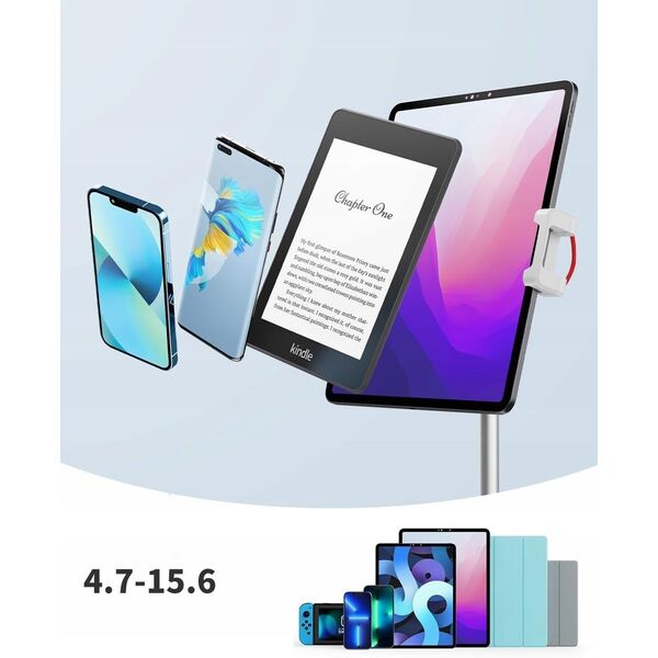Regulowany Wysoki Stojak Statyw Na Tablet Telefon Max 49cm 360 Stopni / S3e