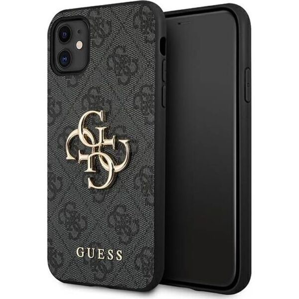 Guess Guess GUHCN614GMGGR iPhone 11 6,1" szary/grey hardcase 4G Big Metal Logo
