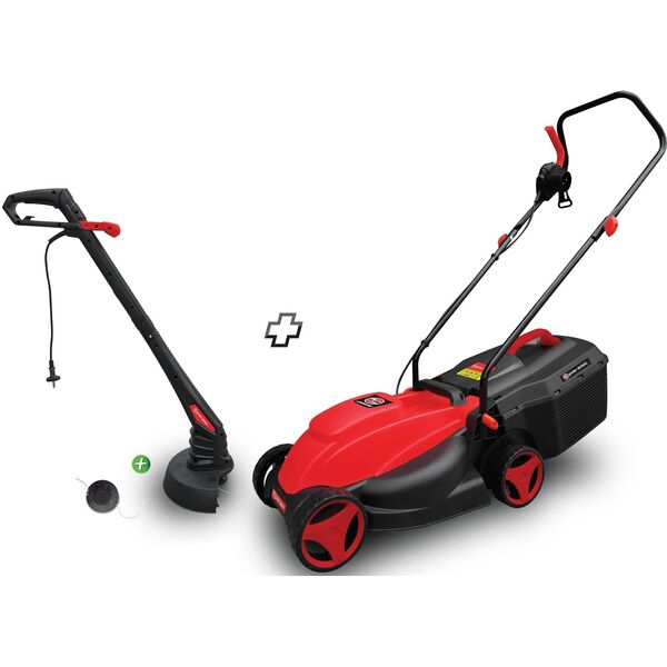 Ηλεκτρική χλοοκοπτική μηχανή ELEM, 1300 W, 32 cm, 25 l, περιλαμβάνει χορτοκοπτικό 250 W