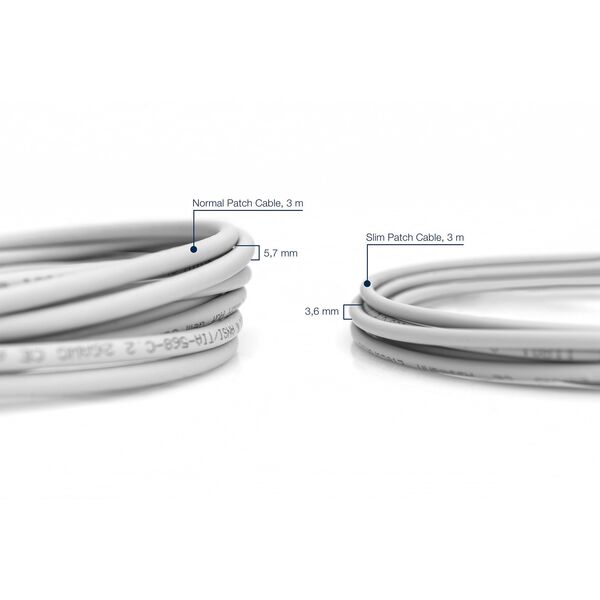 DIGITUS CAT 6A U/UTP Slim Patchkabel 1.0m grau