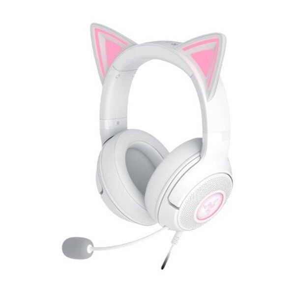 Razer Ausinės | Kraken Kitty V2 | su laidu | Over-ear | Mikrofonas | Noise canceling | Baltas
