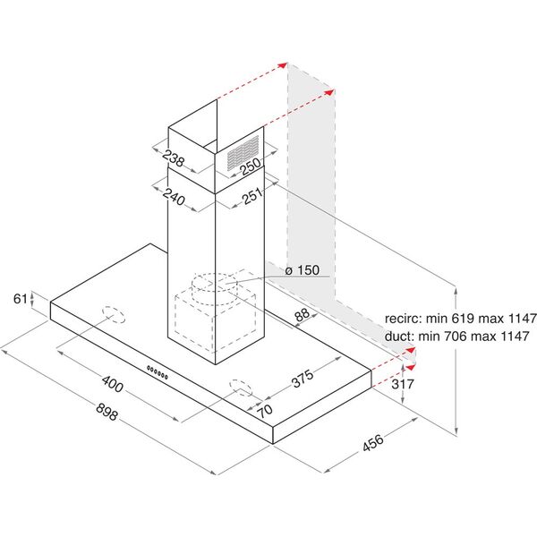 Απορροφητήρας Whirlpool HOOD WHBS C92F LT X WHP