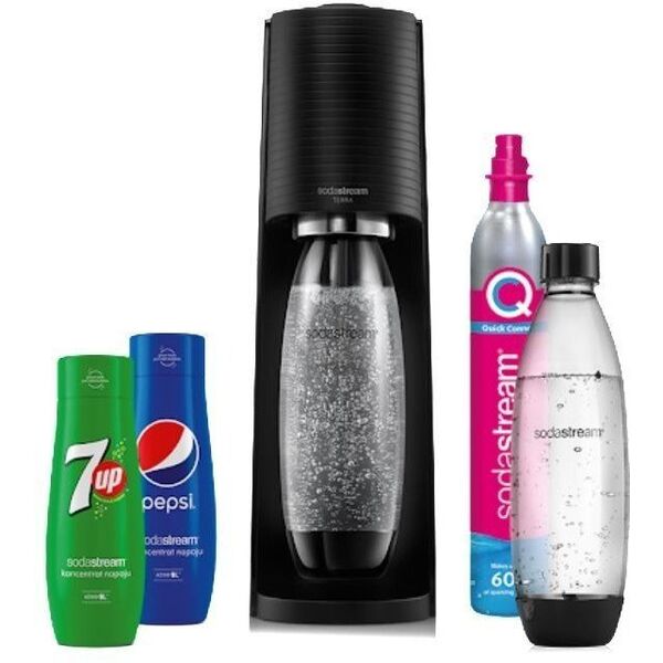 Μηχανή SodaStream Terra Black - 2 BUT + PEPSI + 7UP