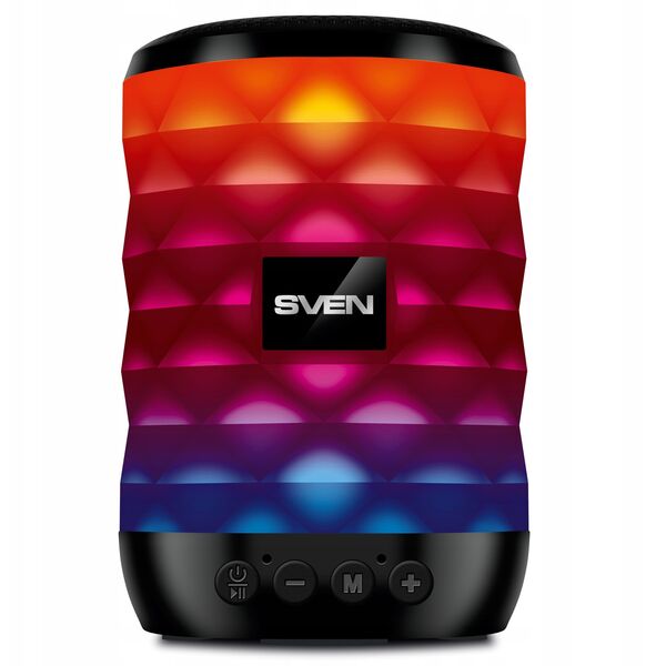 SVEN PS-55 μαύρο ισχύς εξόδου 5W (RMS) TWS Bluetooth FM USB microSD μπαταρία λιθίου SV-021146