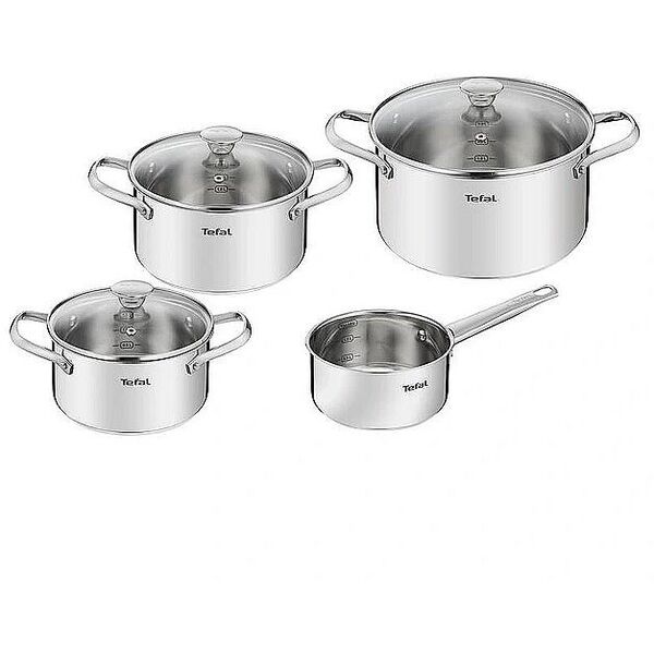Σετ Μαγειρικών Σκευών Tefal Cook Eat 7 τεμάχια 16/20/24 cm - Κατσαρόλες + καπάκια