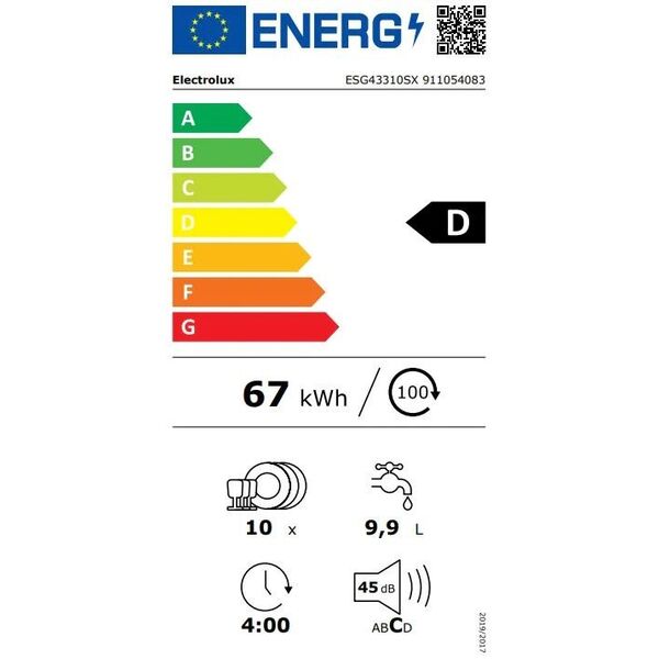 Electrolux 700 Slim 10 σετ πλάτος 45 cm ανοξείδωτο ατσάλι - Πλυντήριο πιάτων