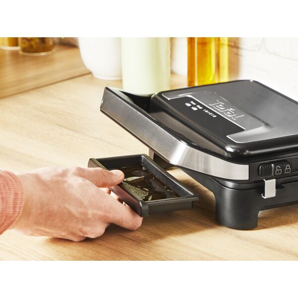 Ηλεκτρική σχάρα Tefal Inicio Compact 1000 W από ανοξείδωτο ατσάλι