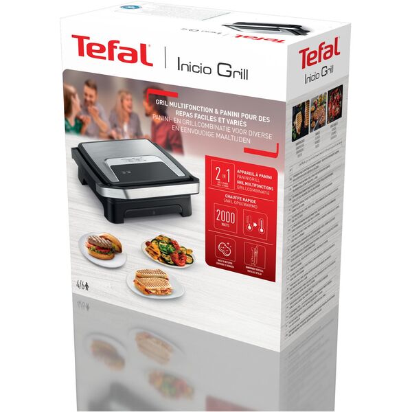 Ηλεκτρική σχάρα Tefal Inicio 2000 W από ανοξείδωτο χάλυβα