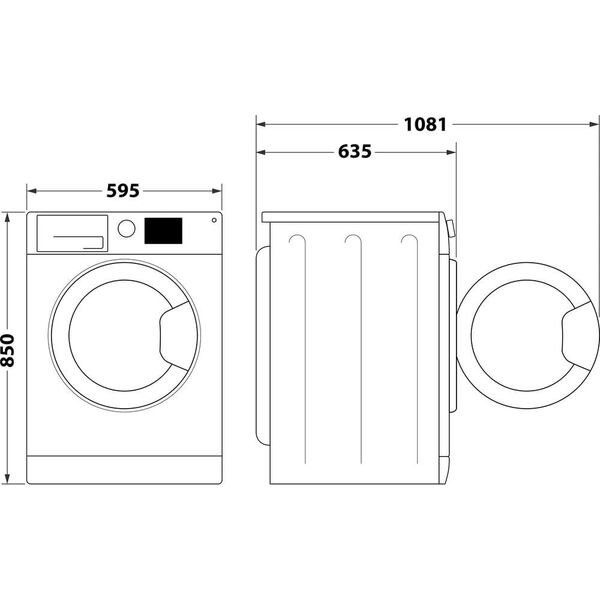 Πλυντήριο ρούχων Whirlpool 11 kg / 7 kg βάθος 60.5 cm 1600 στροφές/λεπτό - Πλυντήριο με στεγνωτήριο