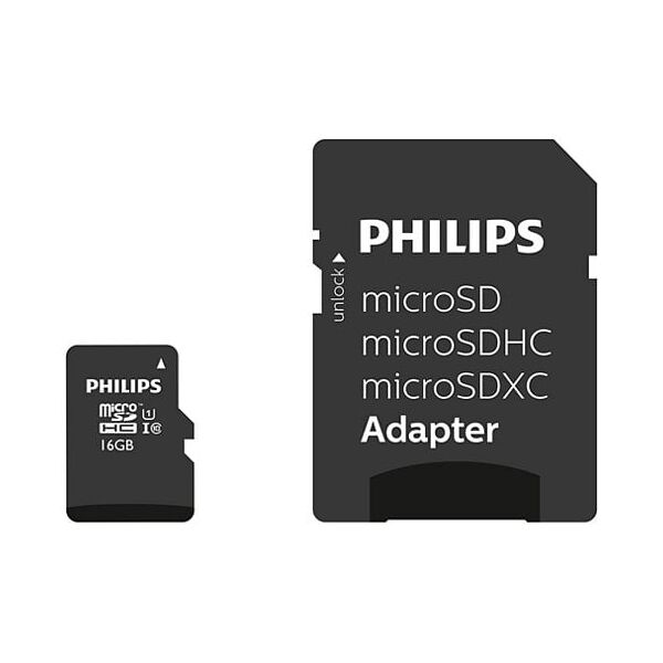 Philips MicroSDHC 16GB class 10/UHS 1 + Adapter