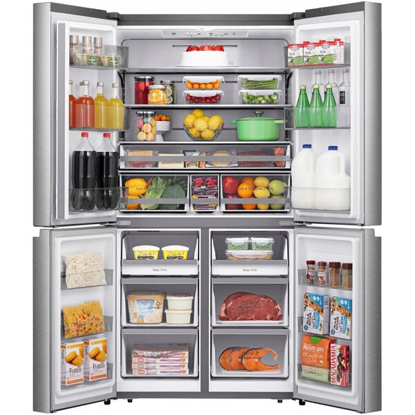 Hisense Total No Frost 609 L ύψος 179 cm ανοξείδωτο ατσάλι - SBS Ψυγείο