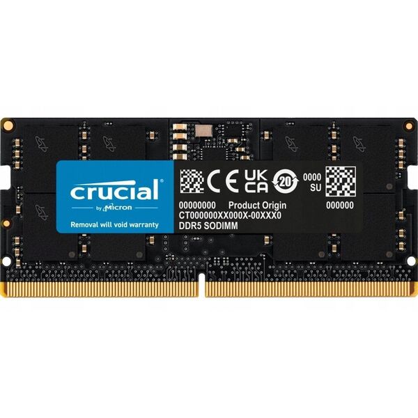 Crucial 12GB DDR5-5600 SODIMM CL46 (24Gbit)