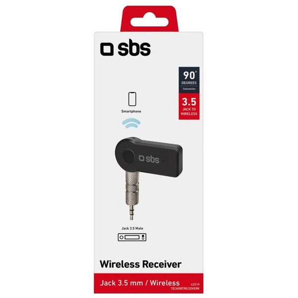 Δέκτης ήχου Bluetooth Sbs tecarbtreceiverk 10 m μαύρο 8018417242519