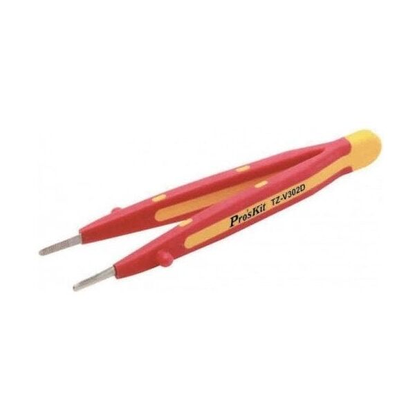 Τσιμπίδα για ηλεκτρολόγους 1000V 145mm από ανοξείδωτο ατσάλι με φαρδιές άκρες TZ-V302D Pro'sKit