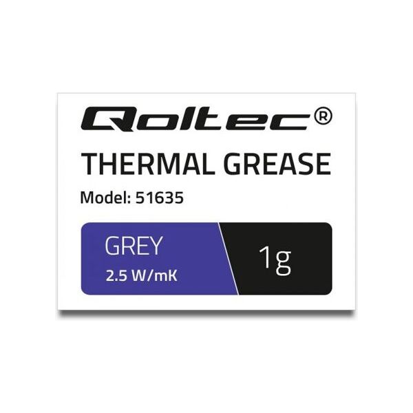 Pasta termoprzewodząca Qoltec Grey 1g (51635)