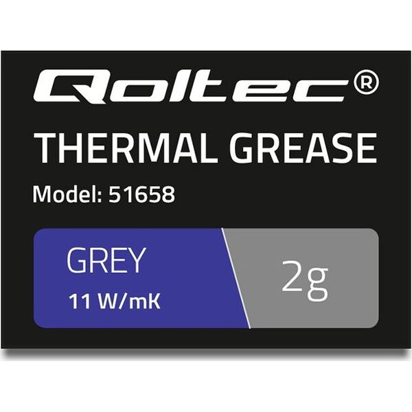 Pasta termoprzewodząca Qoltec Grey 2g (51658)