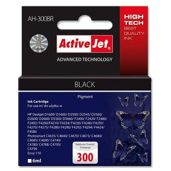 Tusz Activejet AH-300BR (HP CC640EE nr 300) Black
