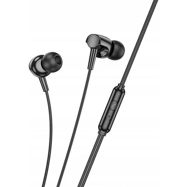 Słuchawki Hoco HOCO słuchawki przewodowe Jack 3,5 mm z mikrofonem M112 czarne