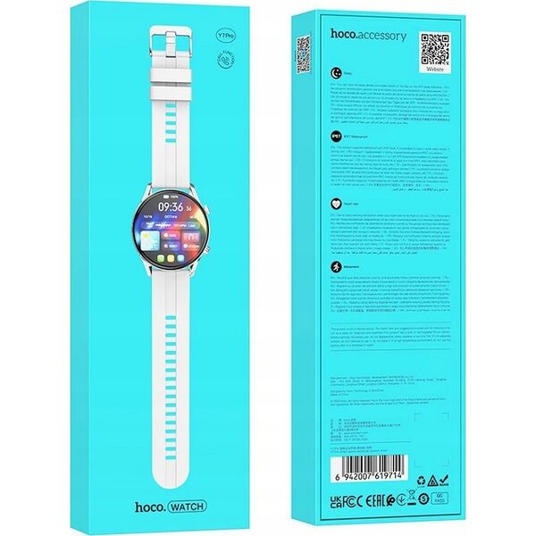 Smartwatch Hoco HOCO smartwatch z funkcją rozmowy Y7 Pro srebrny