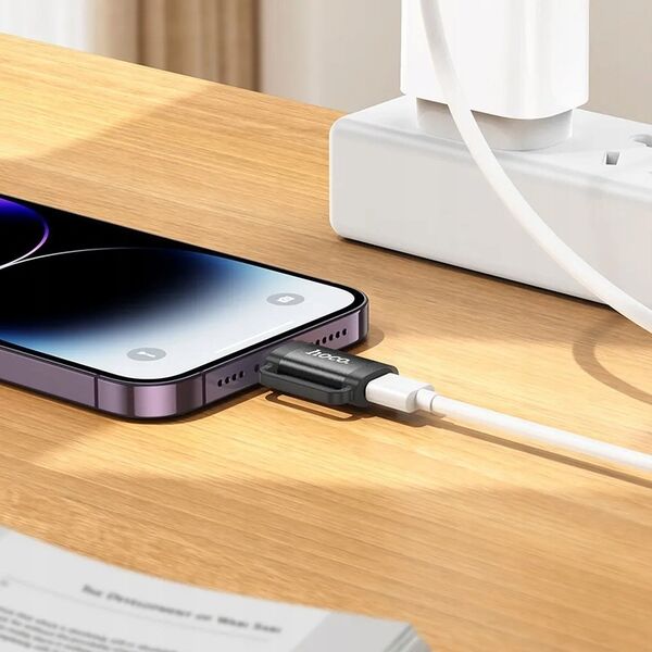 Adapter USB Hoco HOCO adapter OTG Lightning (męski) do Typ C (żeński) 2A UA31B czarny
