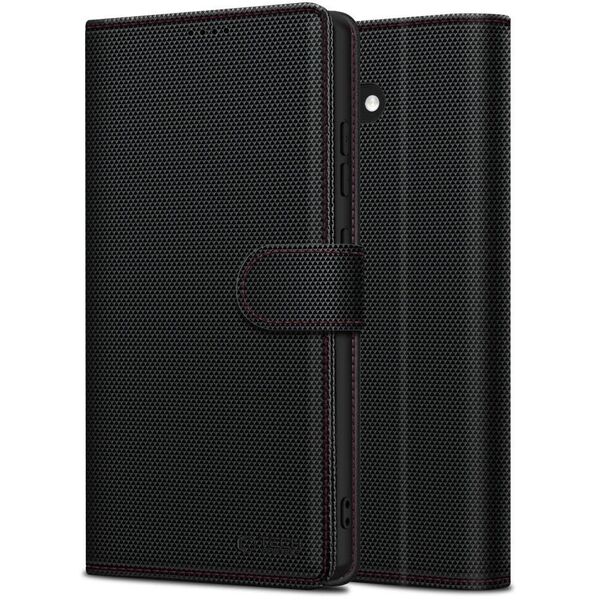 Etui z klapką Tech-Protect Wallet RS Samsung Galaxy S25 Ultra Black/red