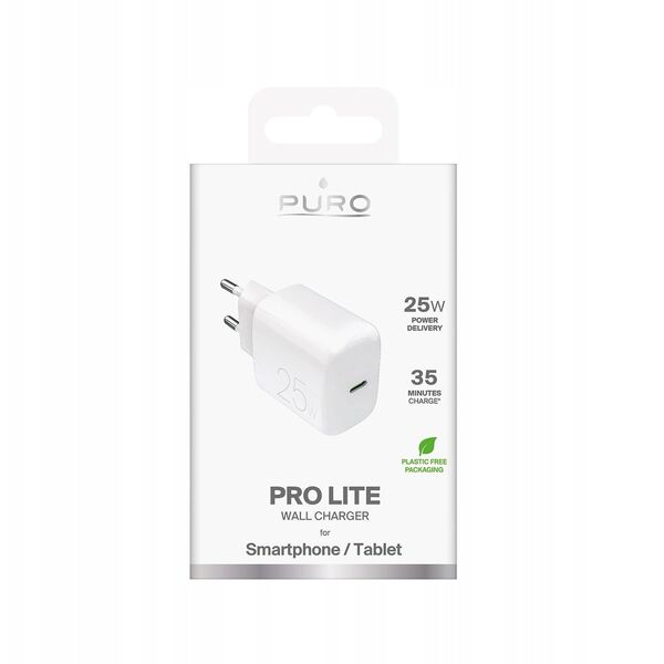 Φορτιστής Puro Daily Prolite 25W USB-C Power Delivery - λευκή