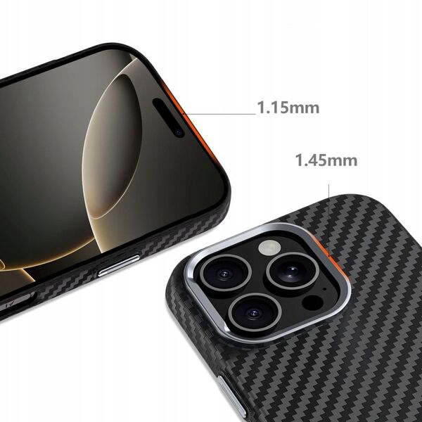 Θήκη Tech-Protect Ion Carbon MagSafe Apple iPhone 16 Μαύρο/ασημί