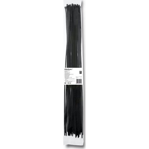 Organizer Qoltec Opaska zaciskowa Czarny 50 sztuk  (52214)
