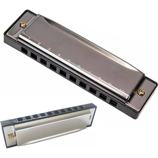 Aptel HARMONIJKA Instrument do nauki dla początkujących Ustna srebrna AG753