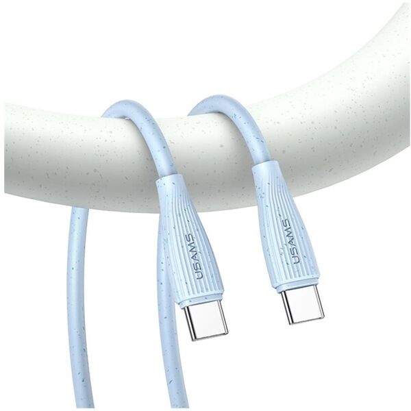 Καλώδιο USAMS Green Series SJ716 60W USB-C σε USB-C 1m λευκό