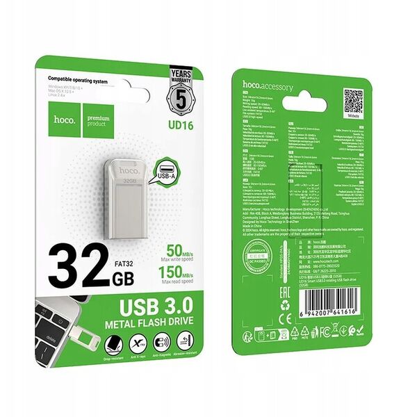HOCO στικάκι USB A + USB C UD16 32GB USB3.0