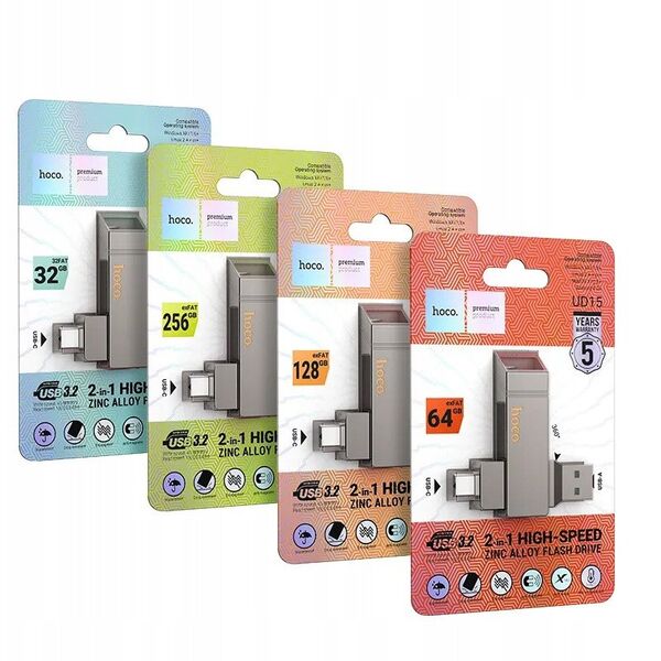 HOCO pendrive USB A + USB C UD15 32GB USB3.2