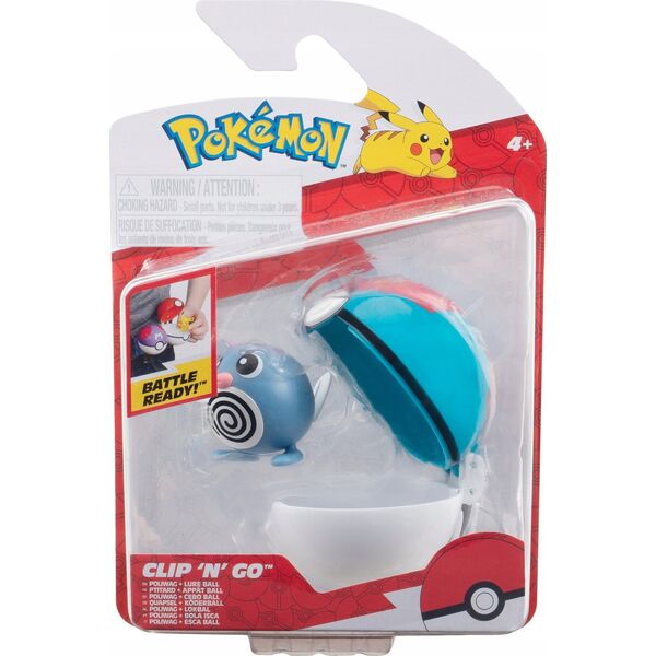 Figurka Pokemon Pokémon - Clip N Go - Poliwag and Lure Ball (PKW3626) /Figures /Multi