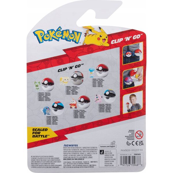 Figurka Pokemon Pokémon - Clip N Go - Poliwag and Lure Ball (PKW3626) /Figures /Multi