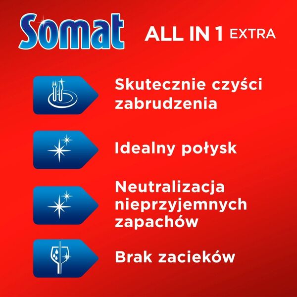 Somat Giga+ All in One Extra Tabletki do zmywarki, 100 sztuk