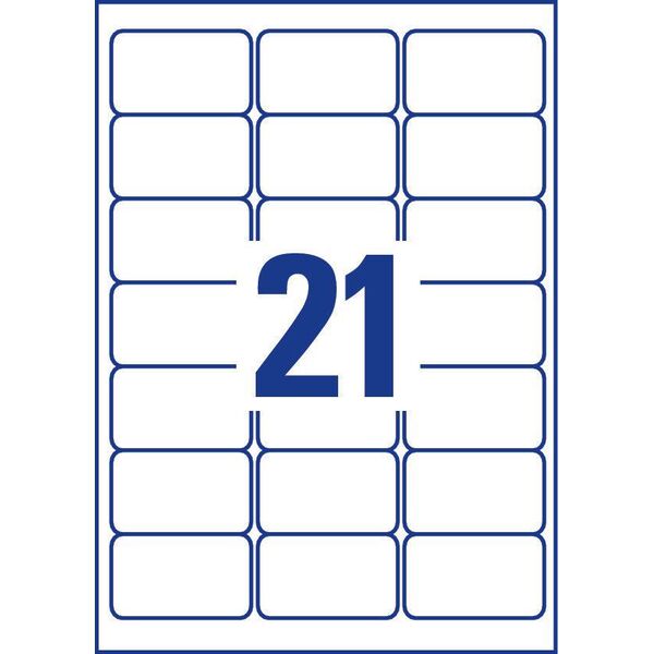 Avery Zweckform Przezroczyste etykiety na produkty Crystal Clear 63.5 x 38.1 mm (L7782-25)