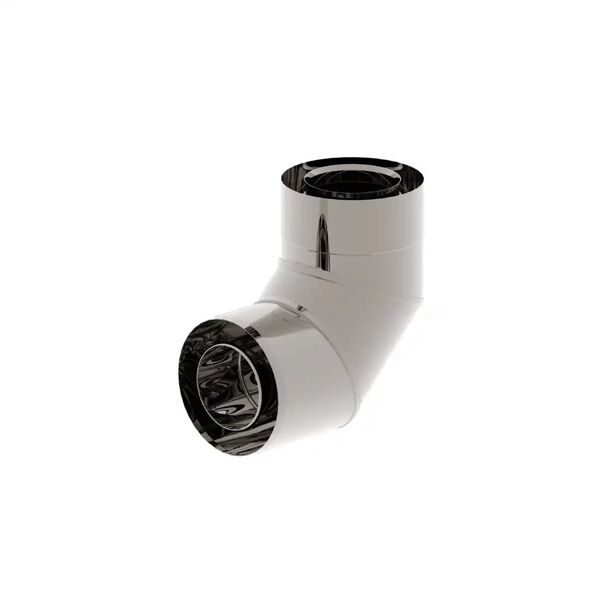 ΣπιροΦλεξ 60/100 turbo γωνία διπλού τοιχώματος (n) 90 μοιρών