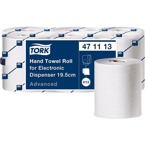 Tork Håndklæderulle Tork Advanced H12 2-lag 19.5 cm x143 m Hvid,6 rl/krt
