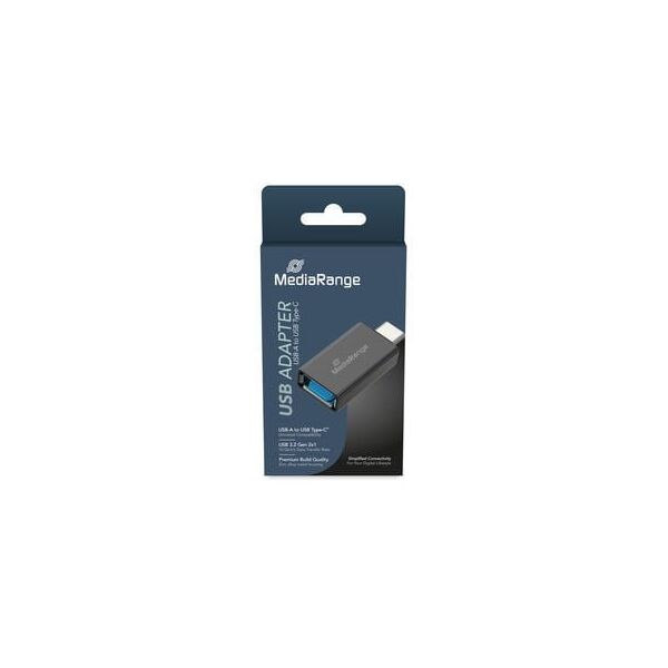 Προσαρμογέας USB-A σε USB-C MediaRange Universal   μαύρος