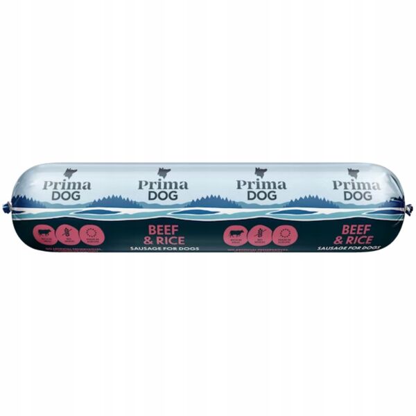 PRIMADOG BEEF-RICE SAUSAGE 800 G