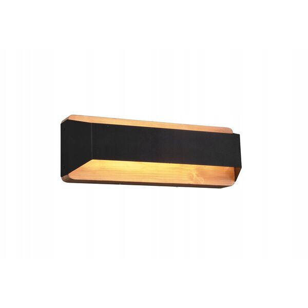 LED wall light TRIO ARINO, 3000 K, 1 x 13.5 W, 1500 lm, dimmable, black, 35 cm