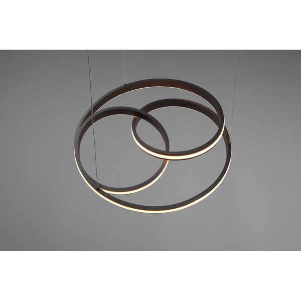 Φωτιστικό κρεμαστό LED TRIO Nuria, 60W, 2300+3000+4000K, 7200lm, μαύρο, ø60 x 150 cm